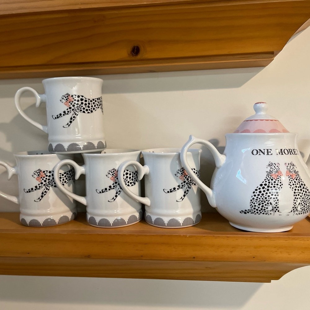 Cheetah “Hello Gorgeous” Coffee Tea Mug Set